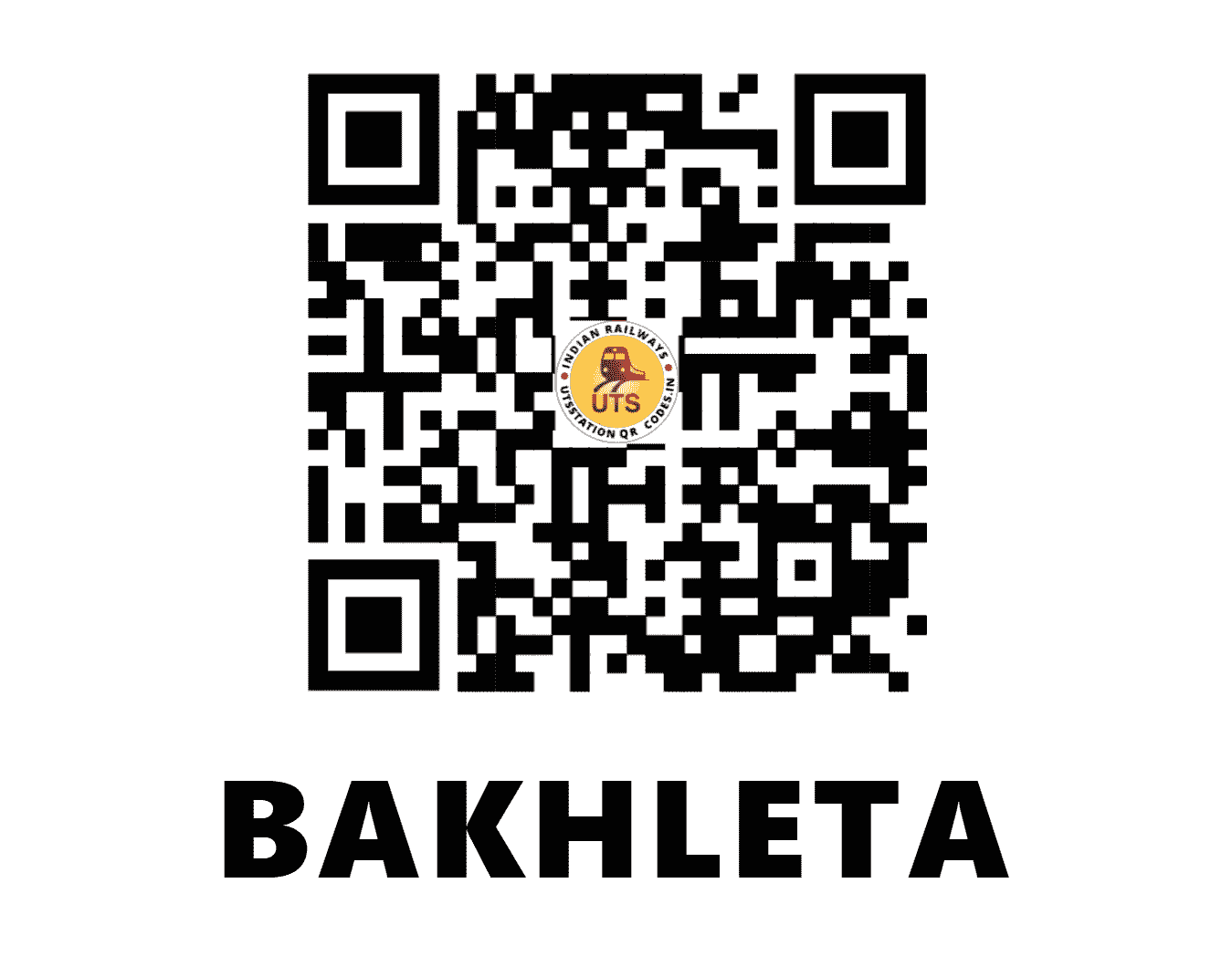 UTS QR Code for BAKHLETA - BQQ - WC (MADHYA PRADESH)